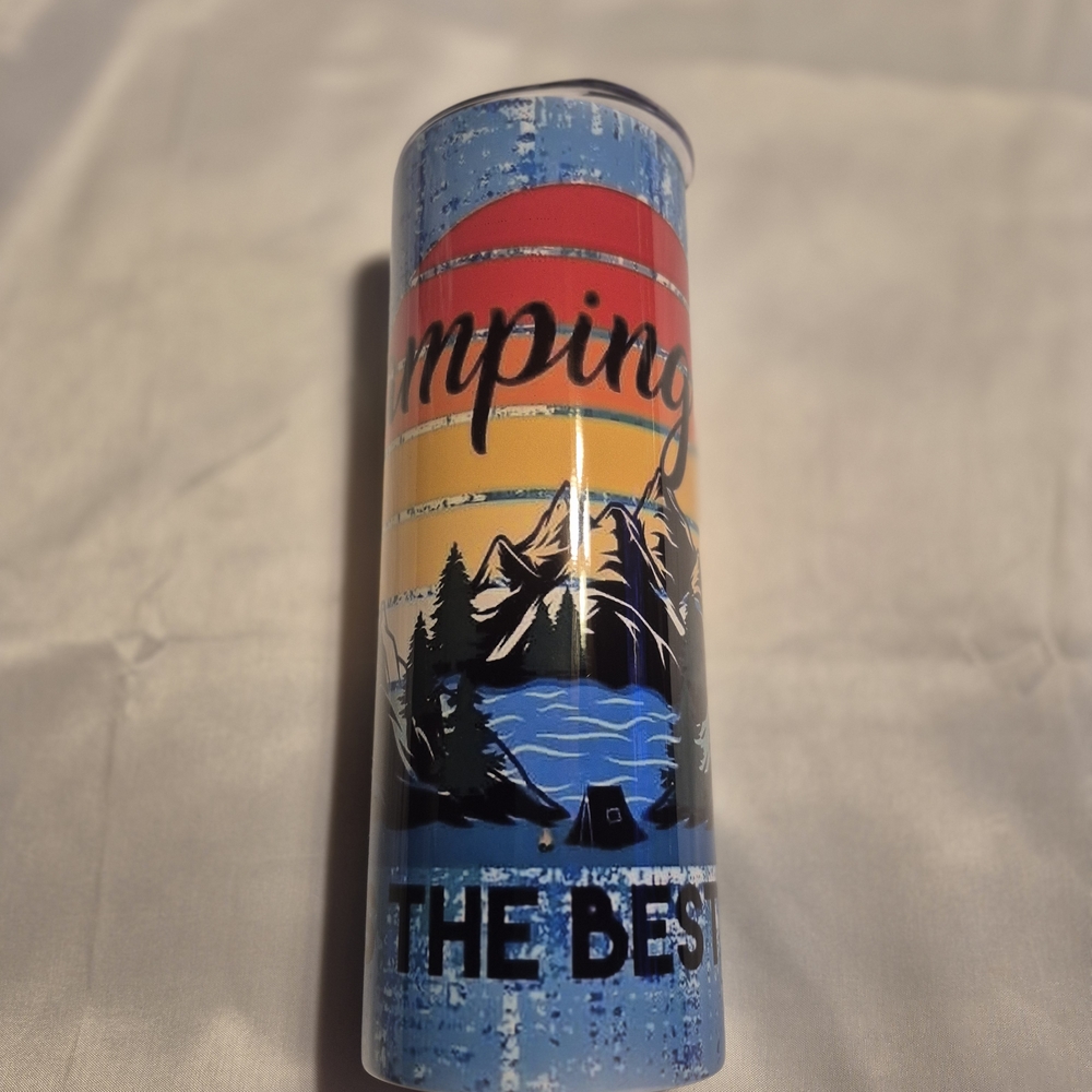 Colorful Camping Tumbler New Custom Made